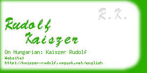 rudolf kaiszer business card